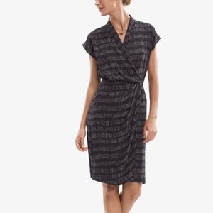MM LaFleur Jasmine Dress Tally Print Navy